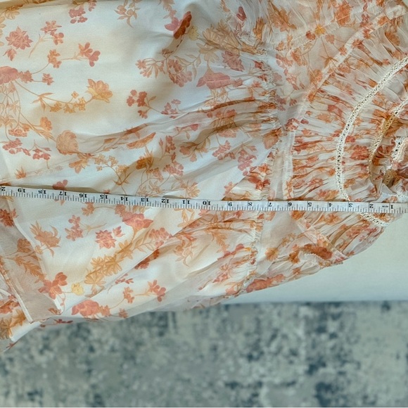 Afternoon Tea Peach Bloom Top — High Neck Ruffle Romance - Picture 8 of 11